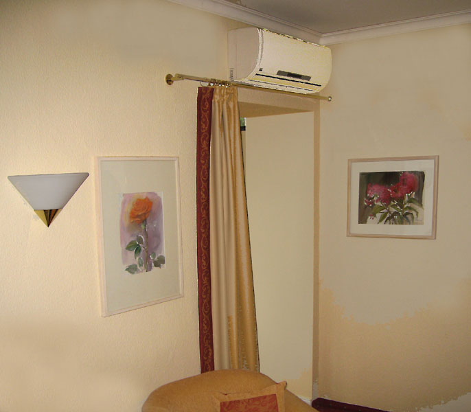 Klimagerät im Hotel Güldene Berge Weißenfels