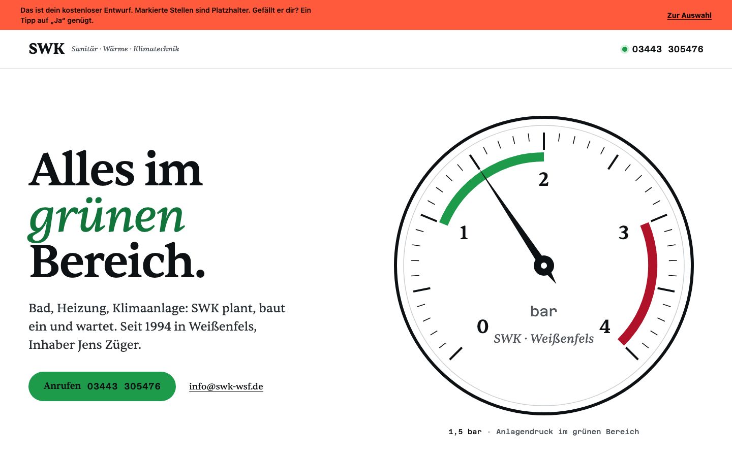 Weiche C, Desktop, erster Bildschirm
